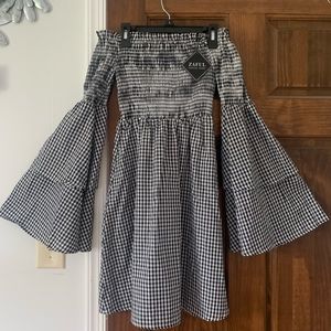 Zaful striped off the shoulder dress